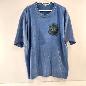 Crazy Shirts Blue Kraken Lounge T-Shirt Mens Size XL Vtg Cotton Get Wrecked